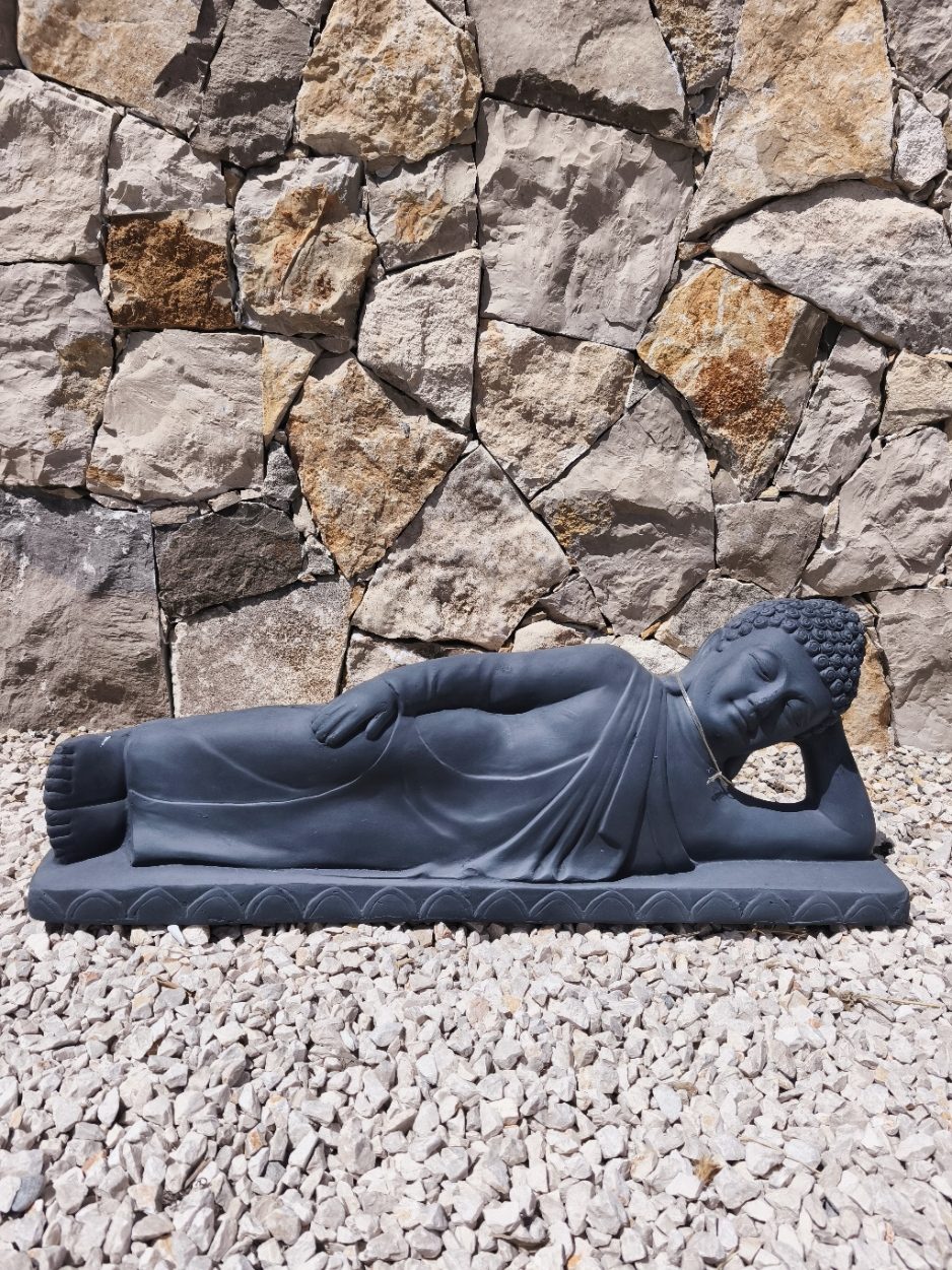 Statue bouddha couché déco jardin
