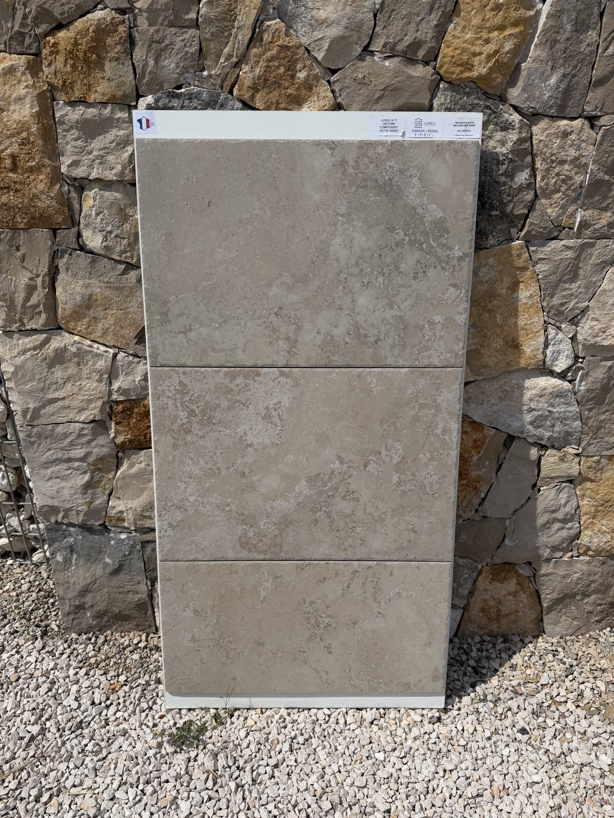 Carrelage travertin antic medium imitation
